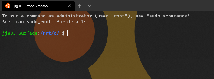 Starting Ubuntu Terminal
